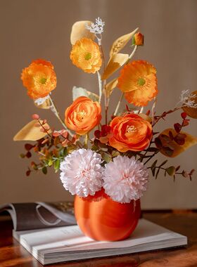 干花花束假花仿真花插花摆设家居高档装饰品客厅餐桌摆花