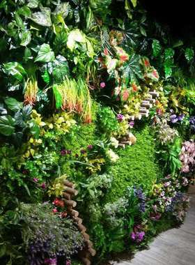 仿真精美植物墙景观工程人造热带植物墙仿真阻燃绿植墙植物