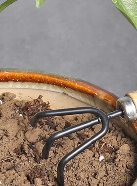 种花工具家用套装种菜栽花养花多肉铲松土耙子铁锹园艺小铲子三件