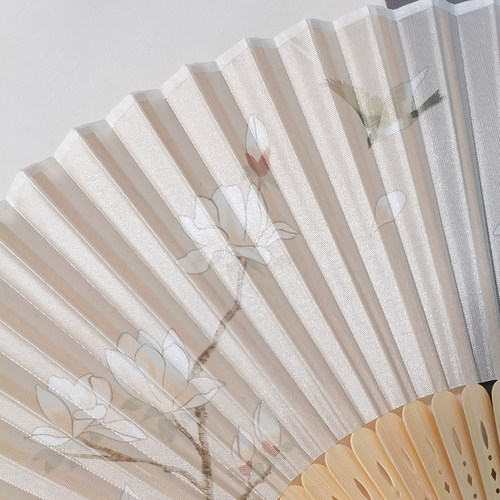 新中式折扇古风扇子夏季女扇便携折叠扇中国风汉服旗袍扇古典竹扇 - 图1