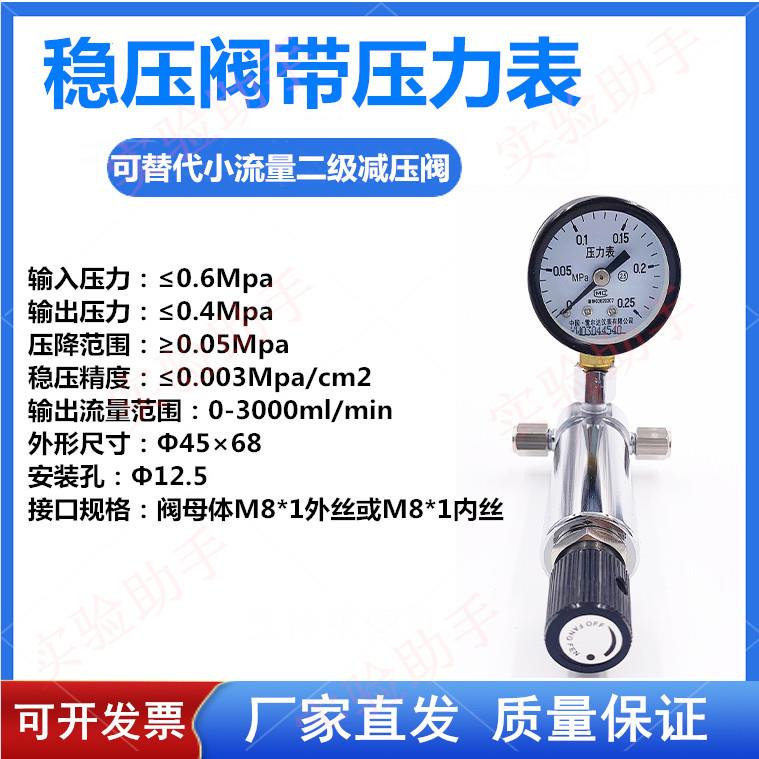 WYF-1精密气体稳压器稳压阀减压器压力表调节阀色谱专用接2mm3mm - 图0