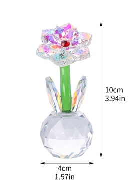 太阳花水晶家居摆件跨境资源批发花朵柜台装饰创意桌面节日礼物