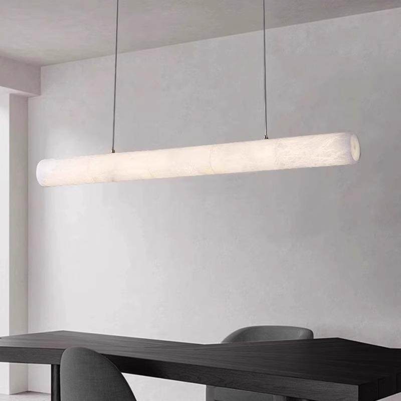 法式轻奢天然云石餐厅吊灯设计师高级感餐桌全铜长条吧台一字灯具,淘宝优惠券,粉丝福利购,淘宝优惠卷