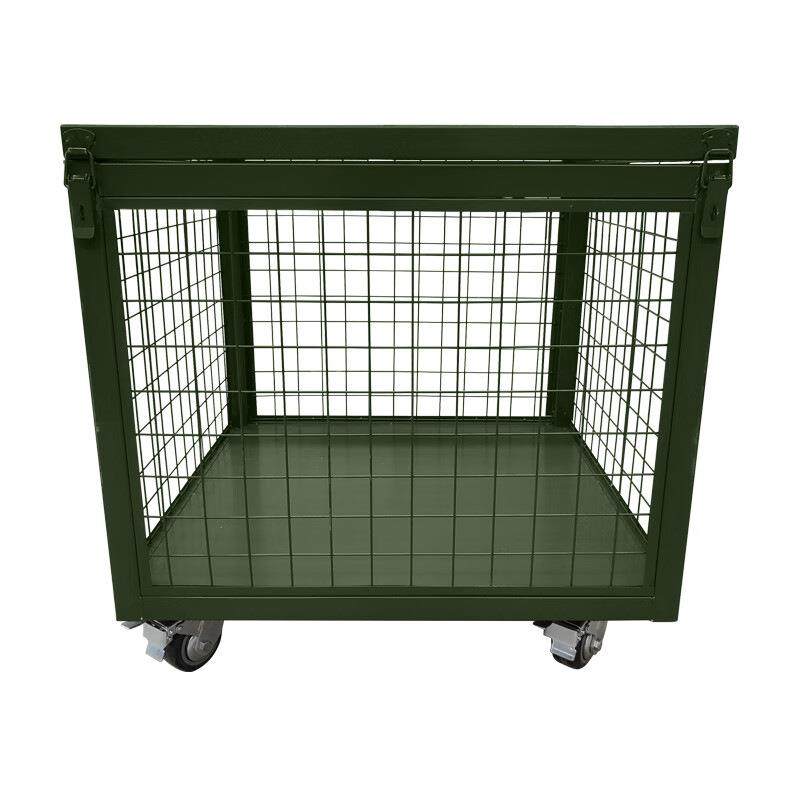 绿色仓储笼移动带盖网箱野外物资周转箱重型带轮承重300kg物资箱,淘宝优惠券,粉丝福利购,淘宝优惠卷
