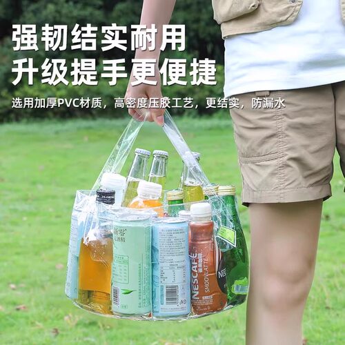 一次性折叠盆便携式旅游洗衣服神器洗脸盆水桶旅行水盆洗衣袋泡脚 - 图1