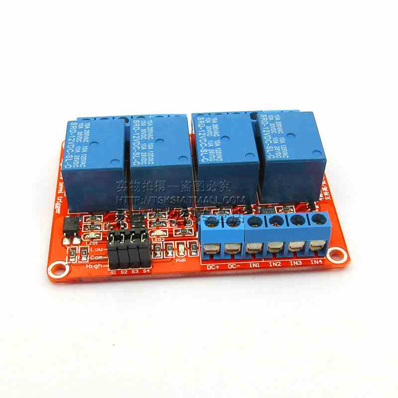 4路继电器模块 带光耦隔离 支持高低电平触发 12V 四路 - 图2