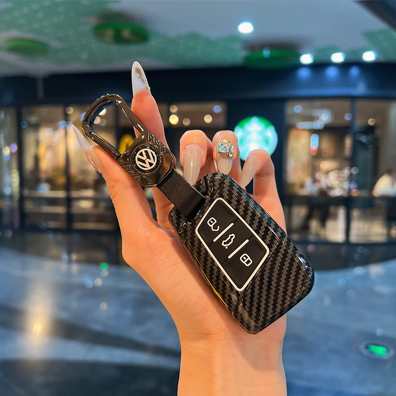 适用于大众钥匙套新款大众CC迈腾B8帕萨特蔚揽威然包扣壳高档男女