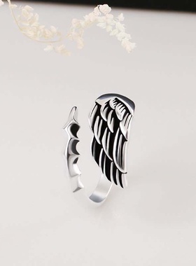 宇坊中国风开口戒指男士单身霸气尾戒子活口复古泰银潮男个性