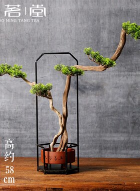 新中式松树枯木天然禅意摆件 家居室内客厅装饰 办公室玄关风化木