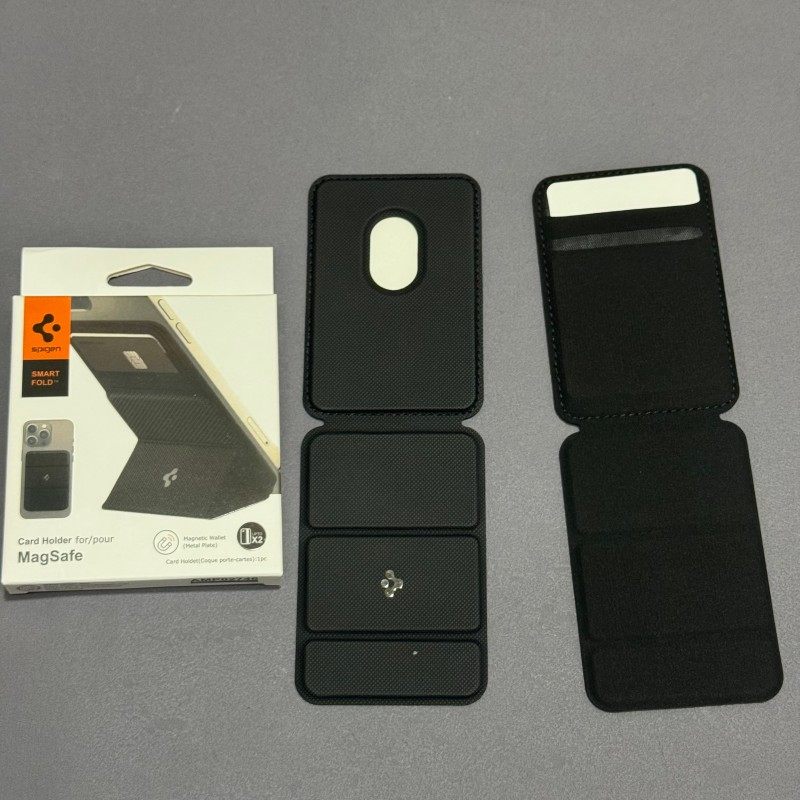 Spigen磁吸卡包手机支架适用苹果17/16/15/14/便携式背贴卡夹卡套,淘宝优惠券,粉丝福利购,淘宝优惠卷