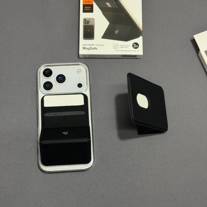 Spigen磁吸卡包手机支架适用苹果17/16/15/14/便携式背贴卡夹卡套,淘宝优惠券,粉丝福利购,淘宝优惠卷
