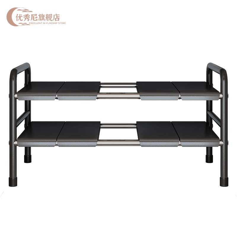 厨房可伸缩下水槽置物架橱柜内分层架厨柜储物多功能锅架收纳架子 - 图3