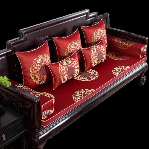 中式红木沙发垫客厅实木防滑沙发坐垫海绵椅垫罗汉床垫可拆洗定制 - 图3