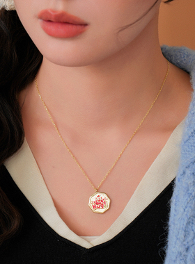 桑蕾小怪兽阿蒙联名款抱抱项链女时尚小众原创设计2025年新品