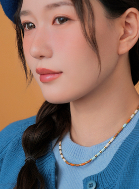 桑蕾海盐千层项链女时尚小众原创设计高级感锁骨链2025秋冬新品