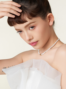 桑蕾珍珠贝母串珠项链