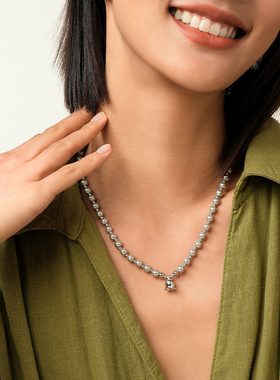 桑蕾原色宇宙系列铃兰珍珠项链女时尚设计2025秋冬