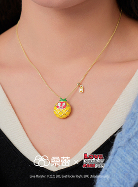 桑蕾小怪兽阿蒙联名款菠萝阿蒙项链女时尚小众原创设计2026年新品