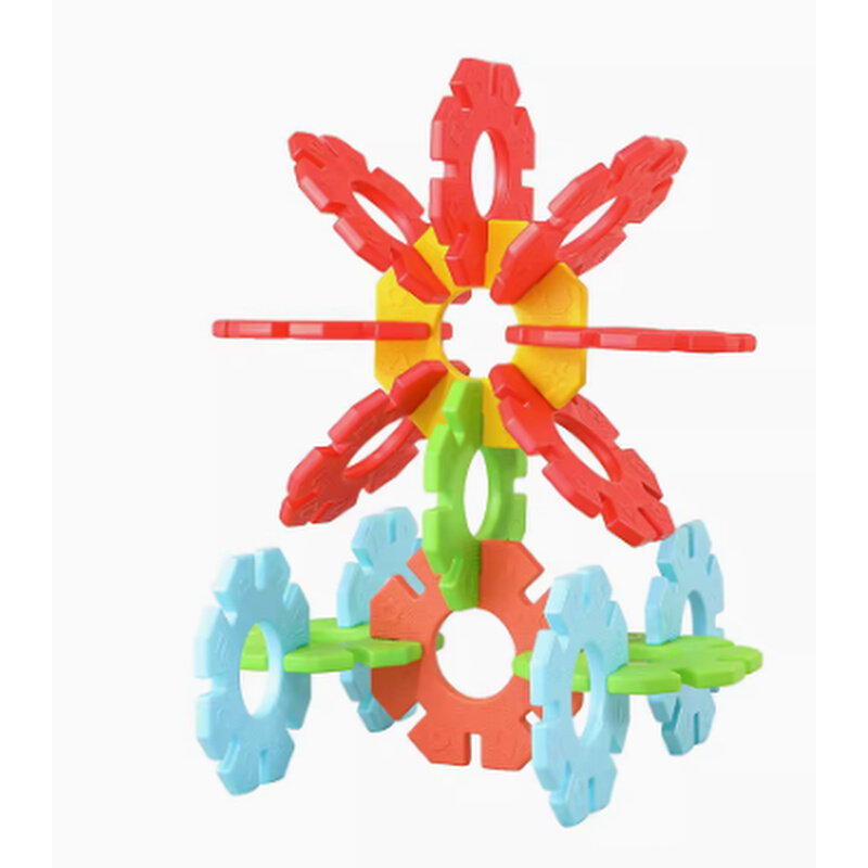 幼儿园超大雪花片益智拼装特大塑料构造积木室外大型游乐场玩具-图3