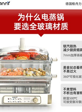 玻璃电蒸锅多功能家用一体蒸箱