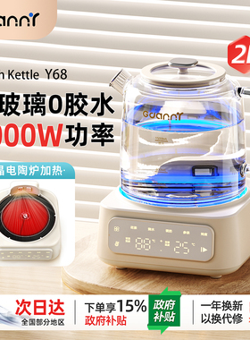 德国养生花茶壶全玻璃煮茶烧水器