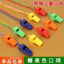 Plastic mouth whistle Colour eco-friendly with rope Sentinel Outdoor Lifesaving Survival Big coach fan Plastic whistle teacher
