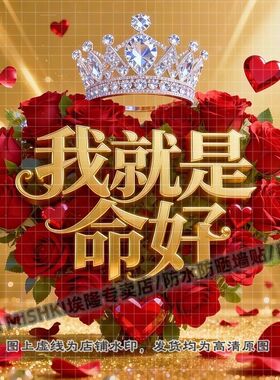 新款我就是命好美好祝愿装饰贴纸