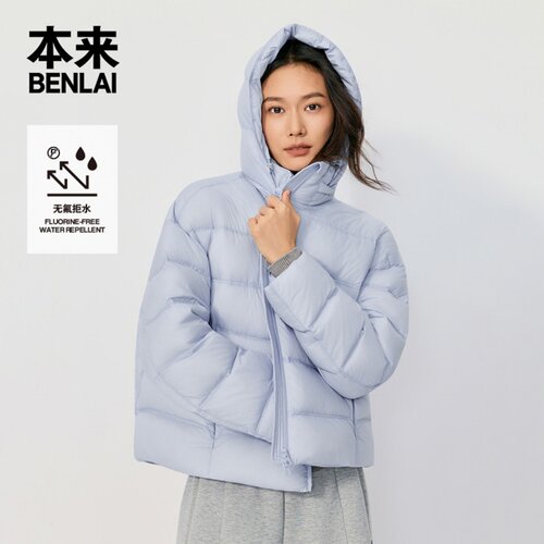 本来国内正品代购BNT160023女士防泼水90绒加厚保暖连帽羽绒服 - 图3