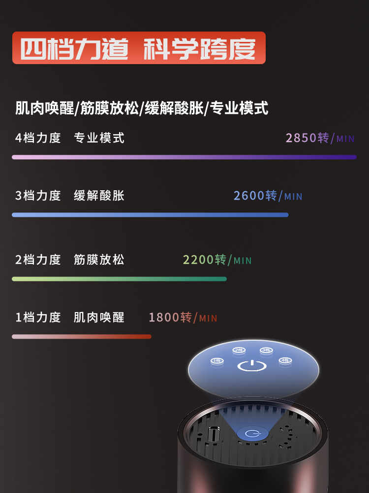 韩国GX迷你筋膜枪肌肉按摩器颈膜跑步健身手臂背腿部缓解酸累女性-图1