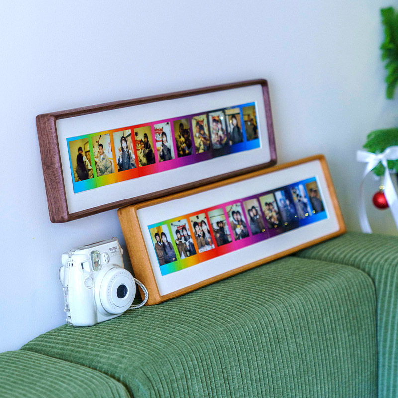 拍立得相框摆台diy照片制作黑胡桃高级感创意纪念实木质空框礼物,淘宝优惠券,粉丝福利购,淘宝优惠卷