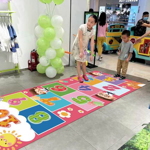 儿童生日派对游戏幼儿园聚会活动道具跳房子萝卜蹲滚滚乐氛围布置 - 图2