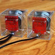 Small speaker production kit transparent housing DIY computer sound loose piece skills welding practical training accessories CAI-positive