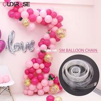 5M Roll Plastic Balloons Clip 410 Holes Linkfix Chain for
