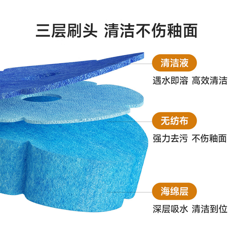 美丽雅马桶刷一次性壁挂式可替换刷头无死角洗厕所卫生间清洁套装