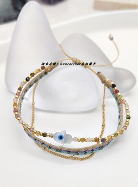 Hamsa法蒂玛之手米珠手链