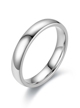 跨境电商热卖4毫米彩色素圈戒指韩版简约不锈钢饰品情侣钛钢指环