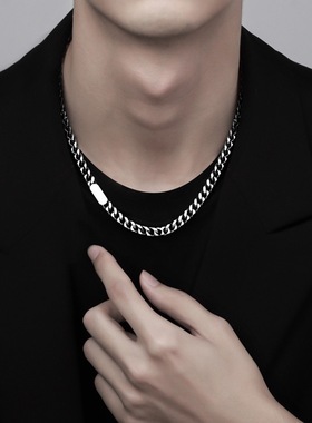 美式永不掉色拼接古巴项链