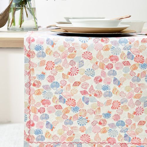 茶几巾美式田园碎花桌旗餐桌电视柜客厅茶几巾长条巾盖巾家用书桌 - 图1