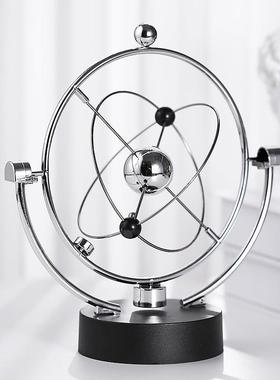 摩天摆永动机仪彩色摩天创意科技件牛顿摆办公室桌轮面厅家居装饰