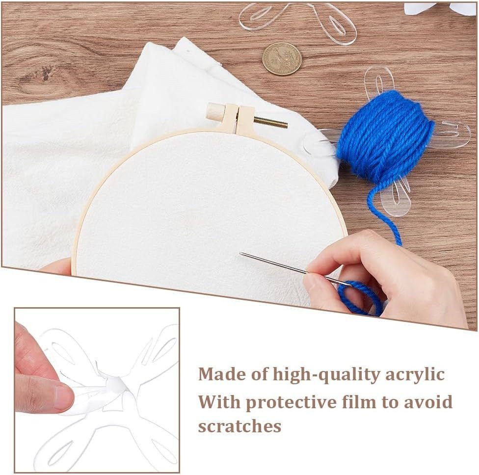 5pcs透明亚克力纱线线轴绕线机交叉缝合收纳器针织缝纫工具,淘宝优惠券,粉丝福利购,淘宝优惠卷