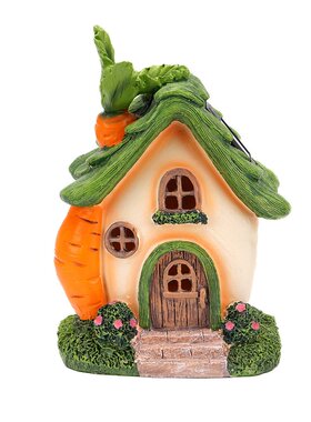 太阳能胡萝卜小屋树脂工艺品花园庭院装饰摆件儿童礼物微景观造景