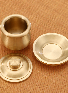 圆通佛具用品水杯净水杯供佛 佛前 家用圣水杯纯铜供杯供奉供水杯