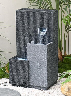 户外庭院流水摆件循环水景观玄关阳台花园M成品水景造景装饰喷泉