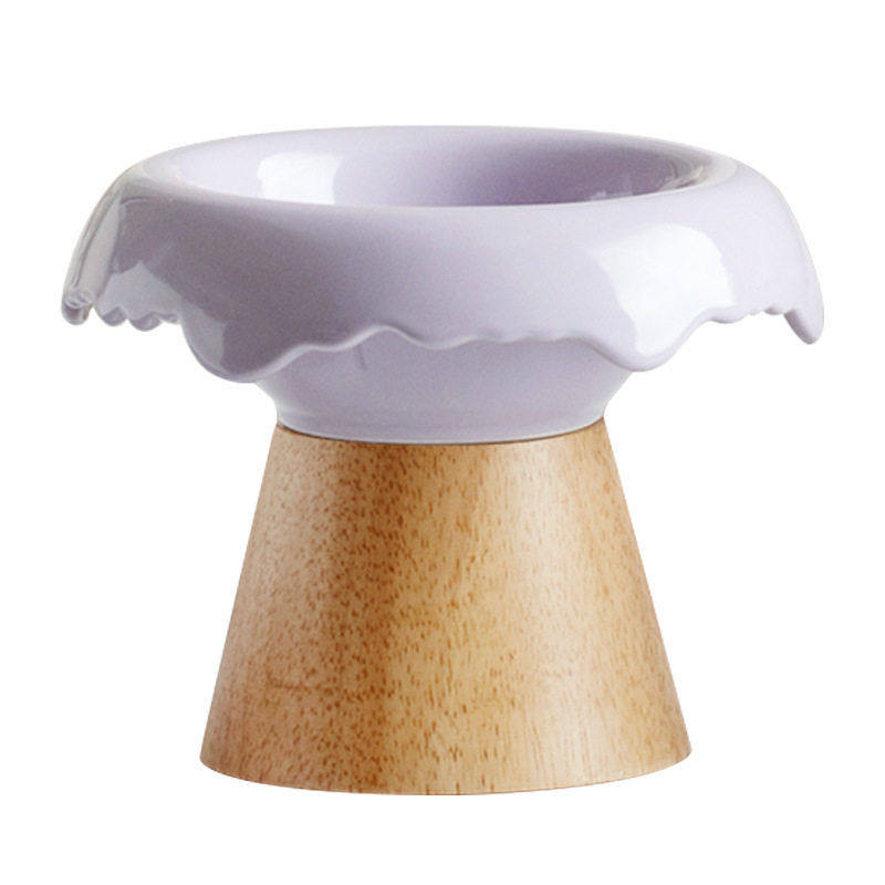 跨境创意陶瓷猫碗宠物碗脚防打翻猫咪粮碗狗食盆斜口护颈饮水碗,淘宝优惠券,粉丝福利购,淘宝优惠卷