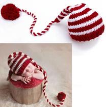 Photography Props Hat Winter Baby Hat New Long Tail Ball Cap Photography Props Boy Hat Christmas Hat