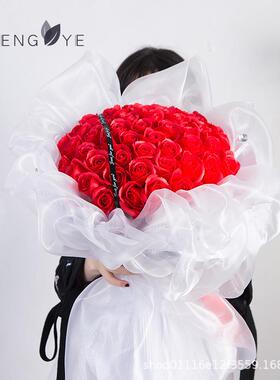 七夕情人节母亲节永生玫瑰香皂花52朵送闺蜜女朋友爱人生日礼品