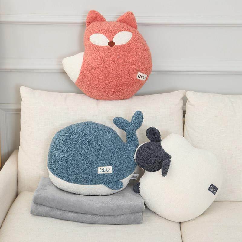 动物抱枕被子两用毯子二合一珊瑚绒汽车载车内办公室午睡靠枕靠垫,淘宝优惠券,粉丝福利购,淘宝优惠卷