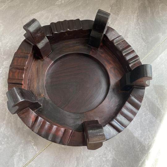 Laos rosewood crafts ornament base solid wood vase round low stool crafts base Cochin Dalbergia