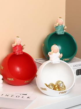 月半自由女神入户玄关钥匙收纳摆件电视柜托盘客厅装饰品乔迁礼物
