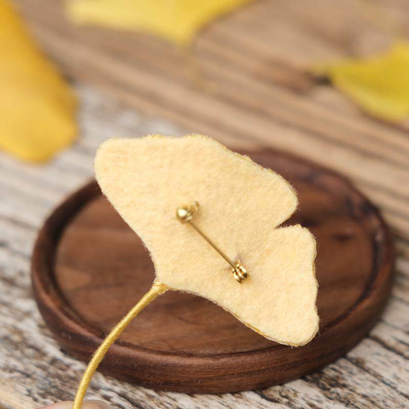 38女神节礼物珠绣手工diy法式刺绣立体银杏叶胸针扣材料包,淘宝优惠券,粉丝福利购,淘宝优惠卷